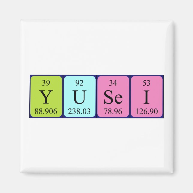 Yusei Periodisk bord namn magnet (Framsidan)