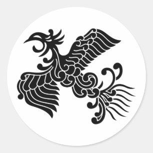 Yusoku Phoenix Runt Klistermärke