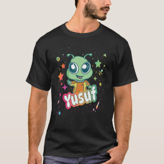 YUSUF - Cute Boy Namn med söt Alien T Shirt