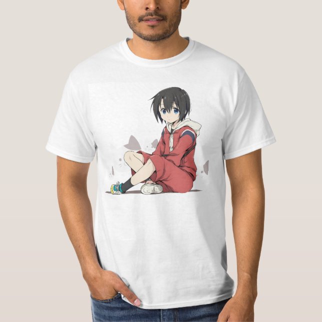 yuzuru nishimiya med katt t shirt (Framsida)