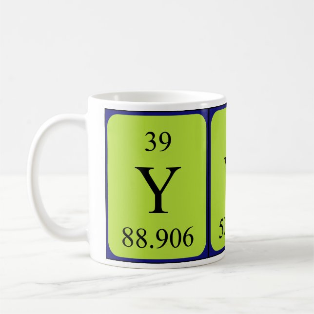 Yves Periodiska bord namn mugg (Vänster)