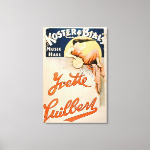 'Yvette Guilbert (c.1869-1944) på Koster och Bial Canvastryck