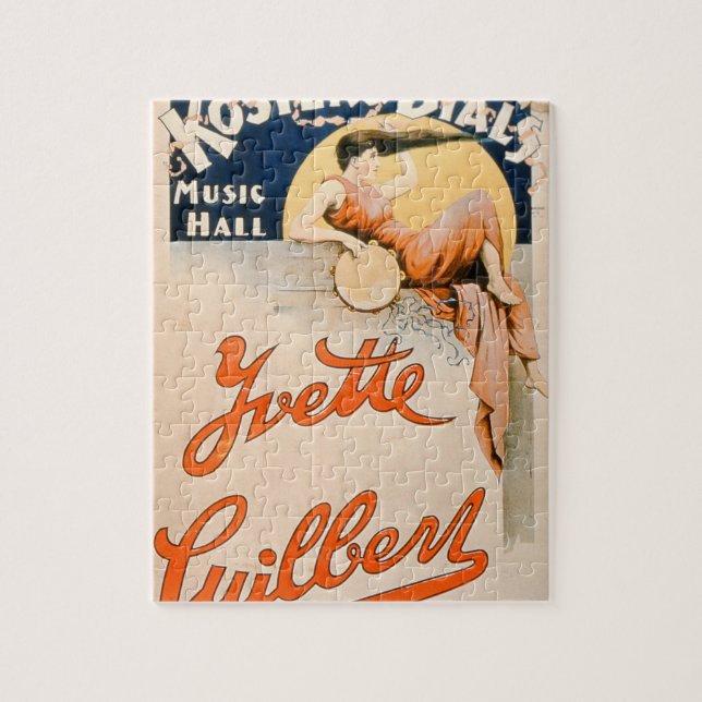 'Yvette Guilbert (c.1869-1944) på Koster och Bial Pussel (Vertikal)