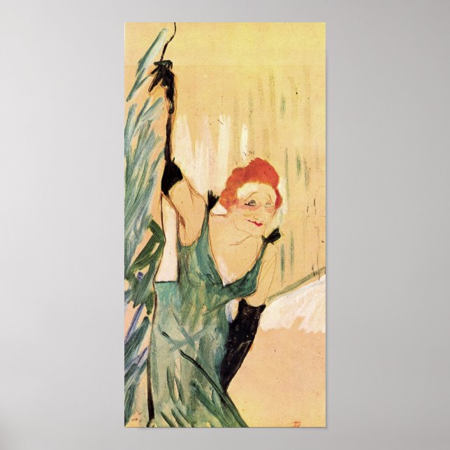 Yvette Guilbert, Henri de Toulouse-Lautrec Poster (Framsidan)