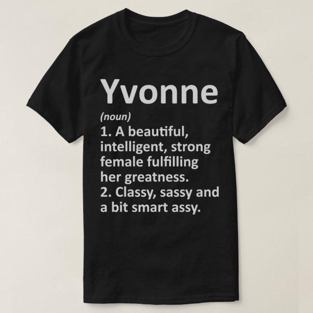 YVONNE Definition Personlig Namn Funny Christma T Shirt (Design framsida)