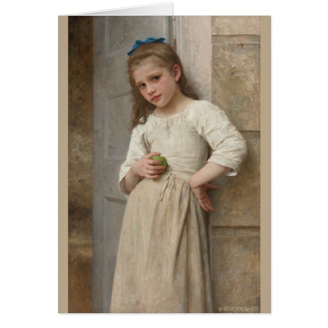 Yvonne on Doorstep William-Adolphe Bouguereau Hälsningskort (Framsidan)