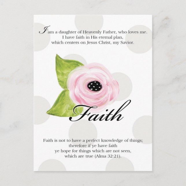 YW-värdekort - Faith Vykort (Framsida)