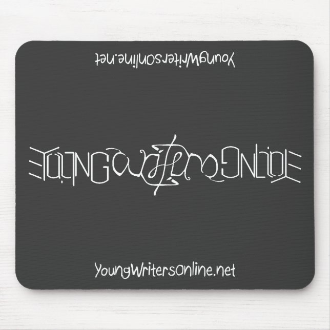 YWO Ambigram Mousepad (svarten) Musmatta (Framsidan)