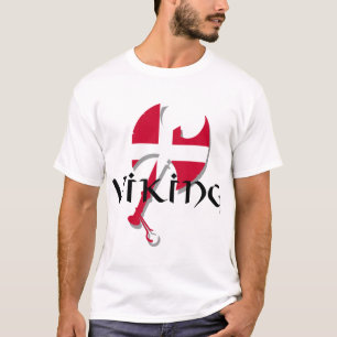 Yxa för danskaViking Danmark flagga T Shirt