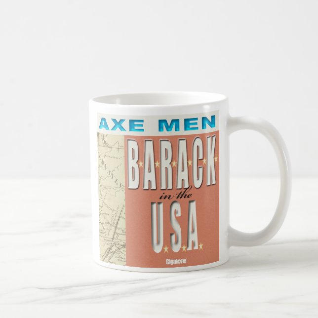 Yxamanar B-A-R-A-C-K i USA muggen Kaffemugg (Höger)