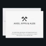 Yxkastningsinbjudan Inbjudningar<br><div class="desc">Denna enkla yxkastningsfestinbjudan kan redigeras med dina detaljer och antingen laddas ned direkt eller skrivas ut via Zazzle. 

Denna inbjudan designades av grafisk designer Eden Denevan. Se exempel på hennes arbete här: https://www.behance.net/edendenevan.</div>