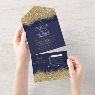 Yxury Guld marin Glitter confetti Bröllop allt i O