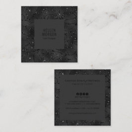 Yxury Monochromatic Sparkling Background Fyrkantigt Visitkort