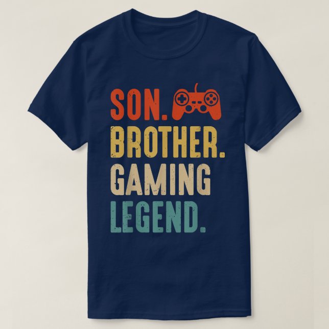 Yy5V Retro-videospelslegend Älskare Brother  T Shirt (Design framsida)