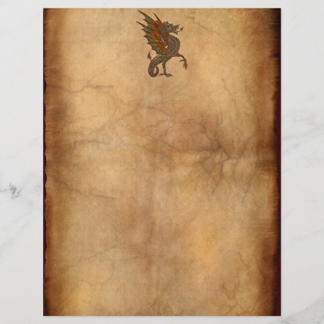 YY Gamle Medieval Dragon Design (Framsida)