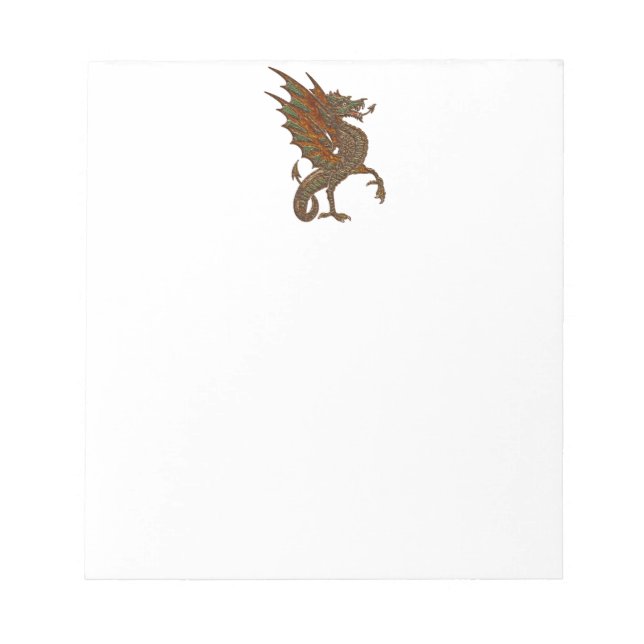 YY Gamle Medieval Dragon Design Anteckningsblock (Framsida)