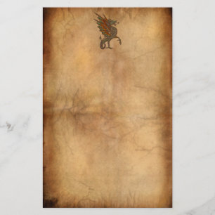 YY Gamle Medieval Dragon Design Brevpapper