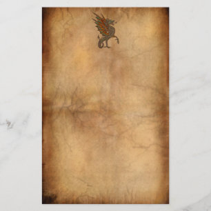 YY Gamle Medieval Dragon Design Brevpapper