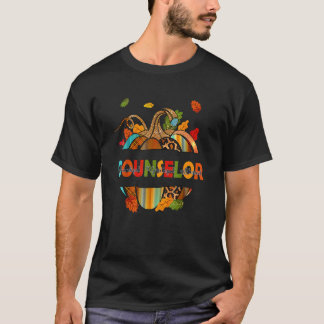 Yyna Leopard Fall Autumn Thanksgiving Counselor Sc T Shirt