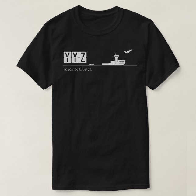 YYZ flygplatskod för Toronto Kanada T Shirt (Design framsida)