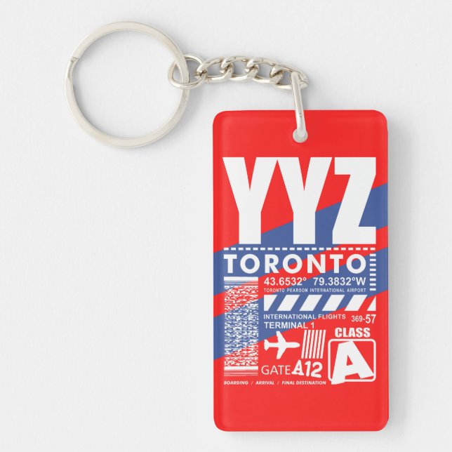 YZ Toronto Airport Nyckelring (Framsidan)