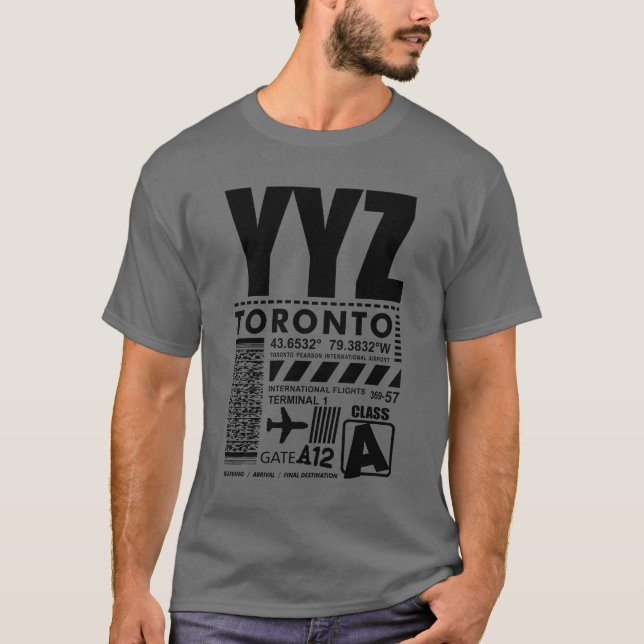 YZ Toronto Pearson Internationell flygplats T Shirt (Framsida)