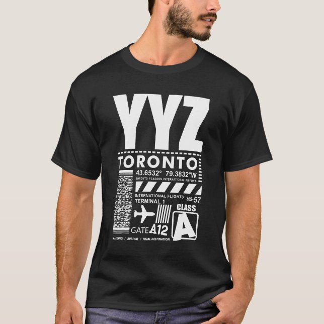 YZ Toronto Pearson Internationell flygplats T Shirt (Framsida)