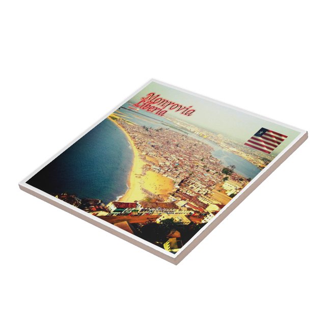 Z004 MONROVIA, Panorama, Liberia, Afrika Kakelplatta (Sidan)