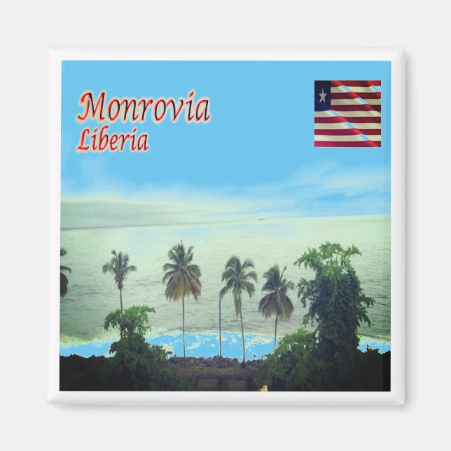 Z005 MONROVIA, Liberia, Afrika, Fridge Magnet (Framsidan)