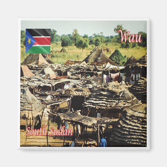 z005 WAU, Utsidan, Sydsudans Afrika Fridge Magnet (Framsidan)