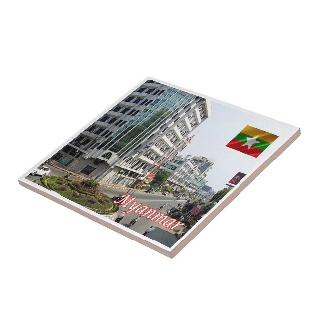 z007 MANDALAY, Myanmar, Burma, Asien Kakelplatta (Sidan)