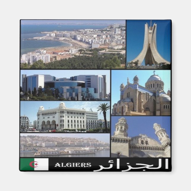 Z008 ALGERI, Mosaic, Algeriet, Afrika, Fridge Magnet (Framsidan)