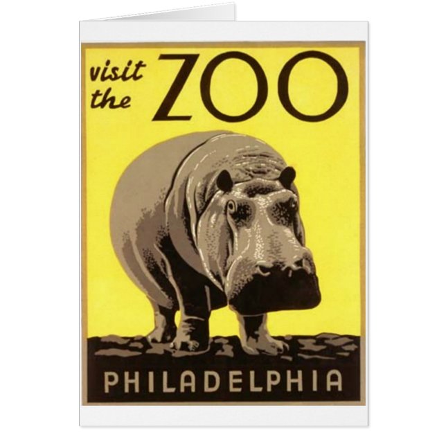 Z00 - Hippo Hälsningskort (Framsidan)