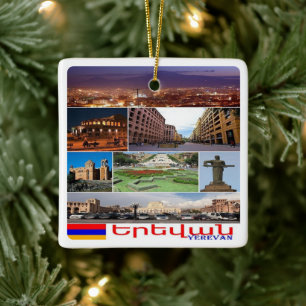 Z011 I Kärlek YEREVAN, Armenien, Asien, Julgransprydnad Keramik