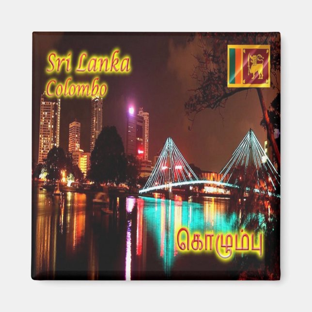 Z013 BEIRA SJÖ, Colombo, Sri Lanka, Fridge Magnet (Framsidan)