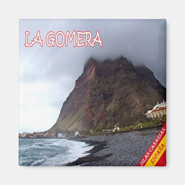 Z024 LA GOMERA, Beach, Spanien, Fridge Magnet (Framsidan)