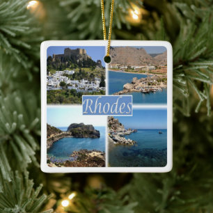 Z025 RHODES, Grekland, Europa Julgransprydnad Keramik