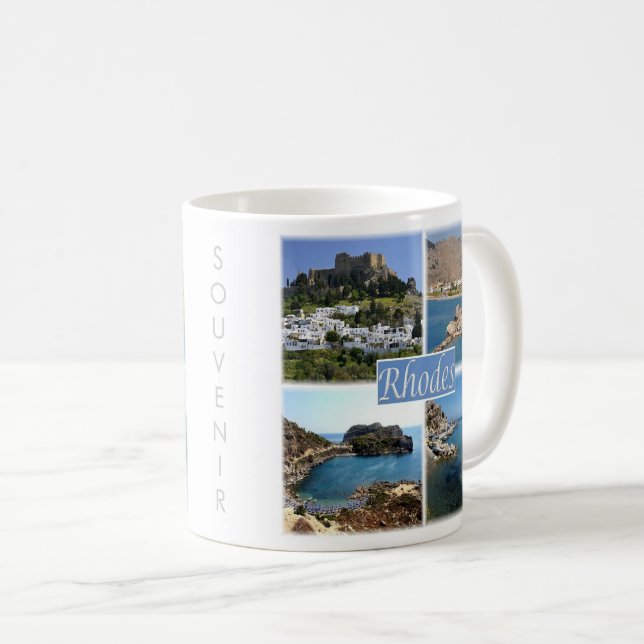 Z025 RHODES, Grekland, Europa Kaffemugg (Framsida höger)