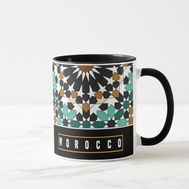 Z10-Marocko-tematisk souvenir-mugg med geometrisk  Mugg (Höger)