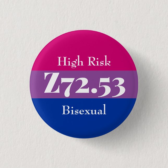 Z72.53: Högriskbisexuell Knapp (Framsida)