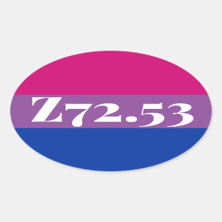 Z72.53: Högriskbisexuell Ovalt Klistermärke