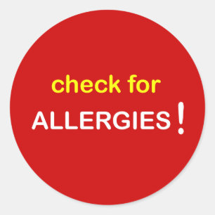 z87 - Sök efter allergier. Runt Klistermärke