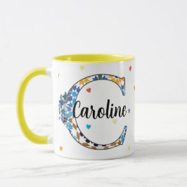 Z8-C Monogram Mug – Geometric & Floral Elegance Mugg