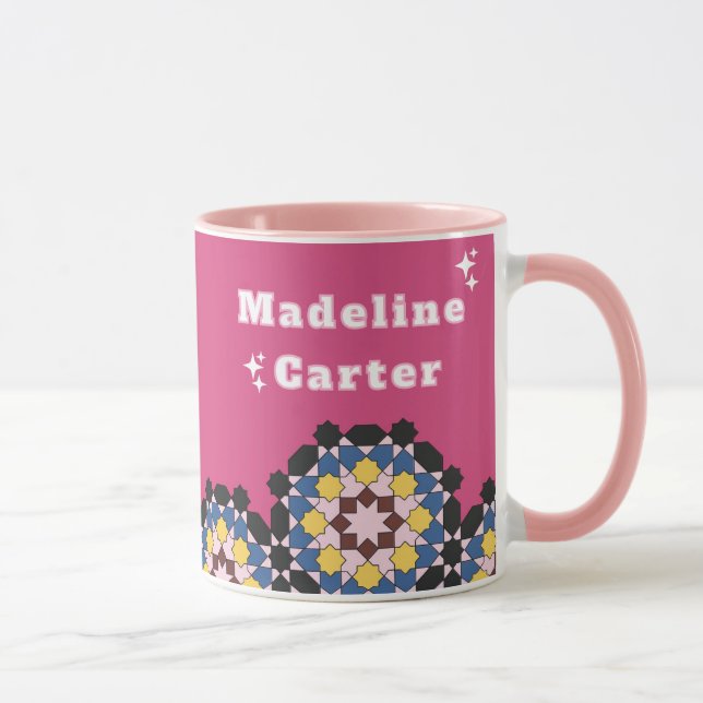 Z9-Rose & Geometric Elegance Mugg (Höger)