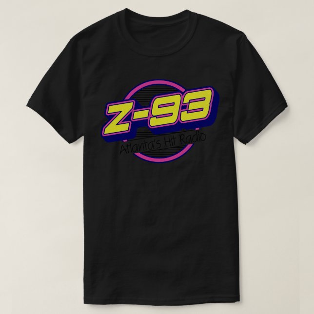 Z 93 Atlanta Hits Retro Defunct Radio Station T Shirt (Design framsida)