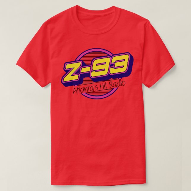Z 93 Atlanta Hits Retro Defunct Radio Station T Shirt (Design framsida)