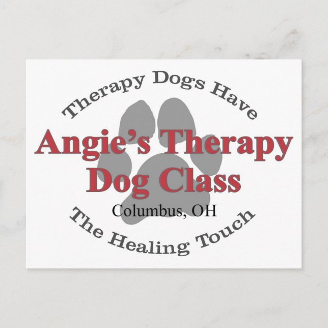 Z Angie Therapy Hund-vykort Vykort (Framsida)