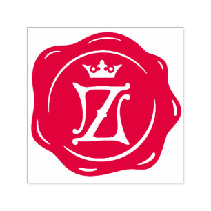 Z - Antique Vax Seal Gothic Throne Initial Brev Självfärgande Stämpel