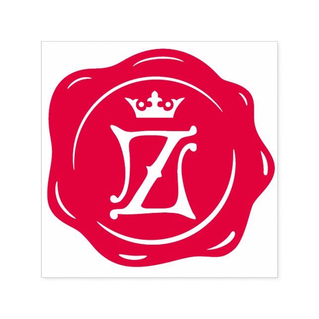 Z - Antique Vax Seal Gothic Throne Initial Brev Självfärgande Stämpel (Design)