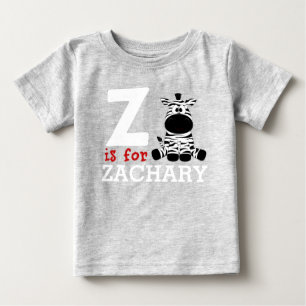 Z är för Personligen Zachary & Kids Namn T Shirt